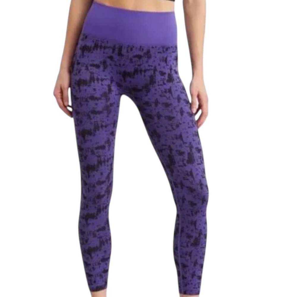 Z by Zella High Waisted Seamless Leggings – Purple & Black – XS